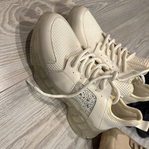 Cream Sneakers with Clear Soles 3 pairs like new